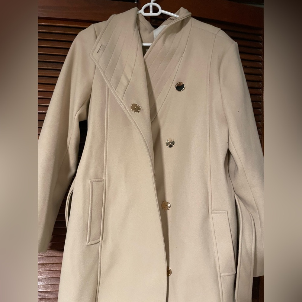 funnel neck tailored coat